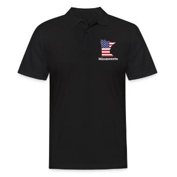 US Minnesota Kartendesign für stolze Minnesotaner - Männer Poloshirt - Schwarz - Vorne - Kai (181cm)
