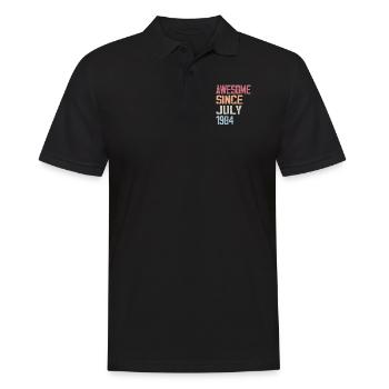 Juillet 1984 Cadeau Anniversaire Juillet 1984 - Polo Homme - noir - Devant - Kai (181cm)
