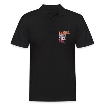 Amazing Wifey Since 2019 - Men's Polo Shirt - black - Front - Kai (181cm)