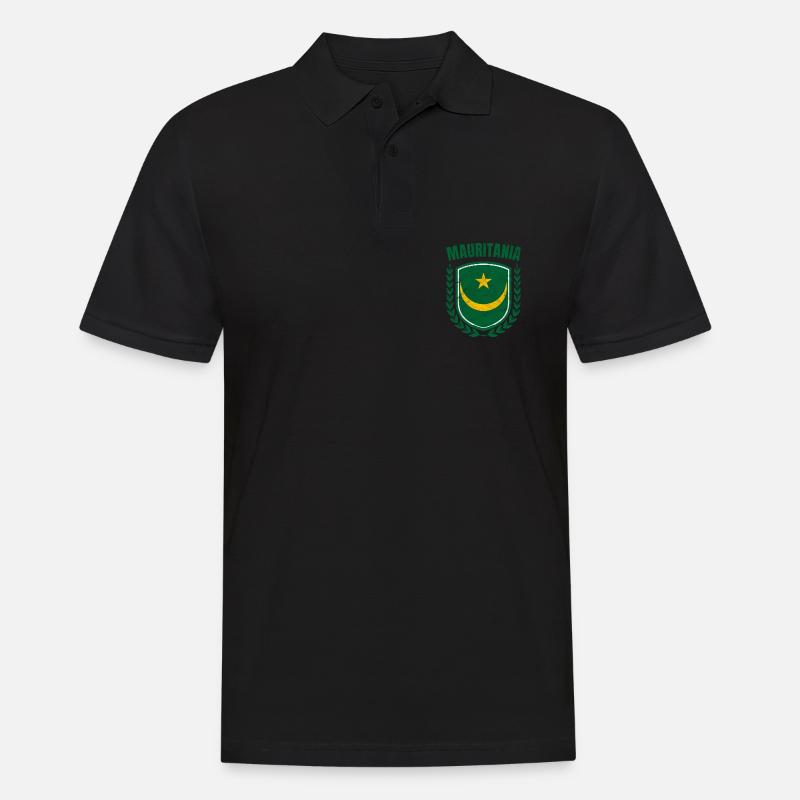 Mauretanien - Männer Poloshirt - Schwarz