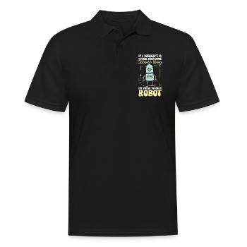 Technicien en robotique mécanique Android - Polo Homme - noir - Devant - Kai (181cm)