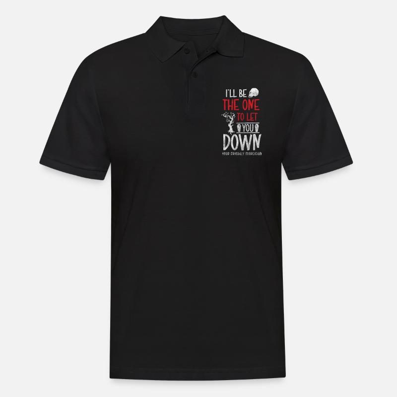 gravedigger profession coffin mourning - Men's Polo Shirt - black