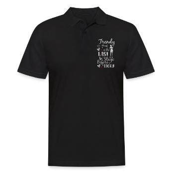 Mode Einkaudszentrum Modenschau Schmuck - Männer Poloshirt - Schwarz - Vorne - Kai (181cm)