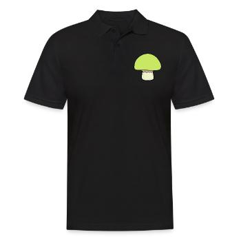 Mushroom green, green mushrooms - Men's Polo Shirt - black - Front - Kai (181cm)