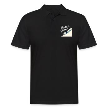 Powder to the People – Snowboard & Powder - Männer Poloshirt - Schwarz - Vorne - Kai (181cm)