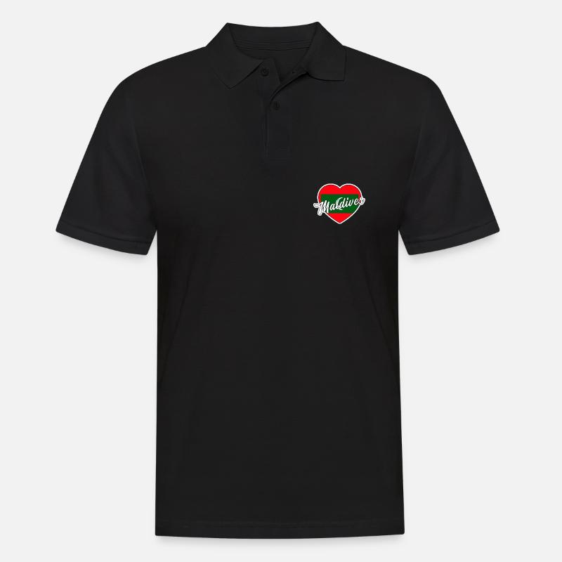 Malediven - Männer Poloshirt - Schwarz