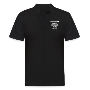 Toningenieur Tontechniker Sound Engineer Geschenk - Männer Poloshirt - Schwarz - Vorne - Kai (181cm)