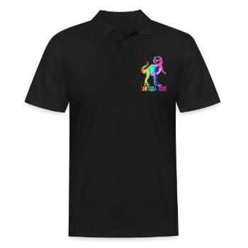 Dinosaure LGBT - Fierté LGBTQ - Polo Homme - noir - Devant - Kai (181cm)