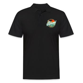 Summer Beach Holiday - Miami - Men's Polo Shirt - black - Front - Kai (181cm)