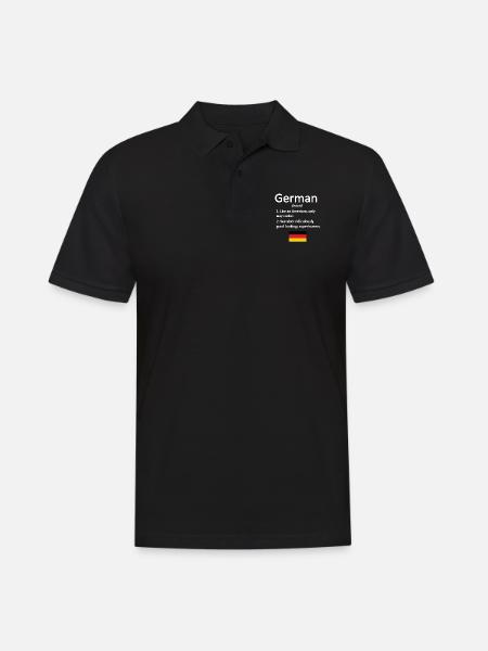 German Germany Flag German Roots - Men's Polo Shirt - black