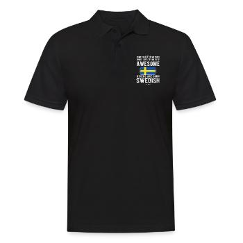 Suédois Suède Drapeau Origine suédoise - Polo Homme - noir - Devant - Kai (181cm)