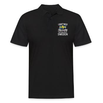 Suédois Suède Origine Drapeau suédois - Polo Homme - noir - Devant - Kai (181cm)