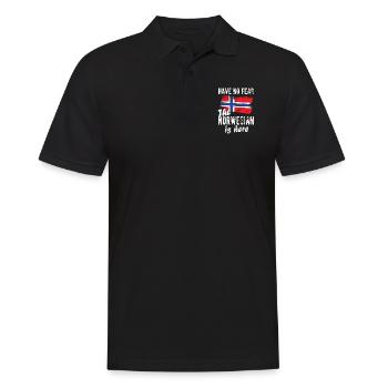 Norvège norvégienne Origine Drapeau norvégien - Polo Homme - noir - Devant - Kai (181cm)