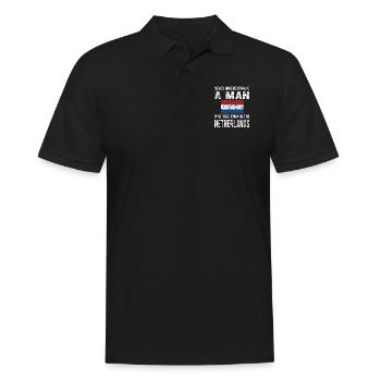 Pays-Bas néerlandais Drapeau néerlandais - Polo Homme - noir - Devant - Kai (181cm)