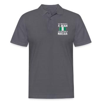 Fier drapeau nigérian nigérian - Polo Homme - charbon - Devant - Nico (186cm)