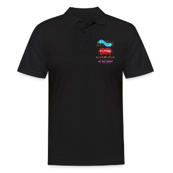 Be yourself the change you wish for in this world - Men's Polo Shirt - black - Front - Kai (181cm)