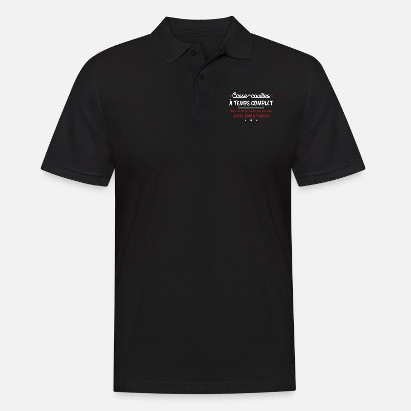 Humorous Full-time ballbreakers - Men's Polo Shirt - black