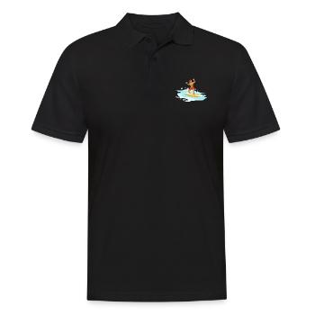 Surfing surfing - Men's Polo Shirt - black - Front - Kai (181cm)