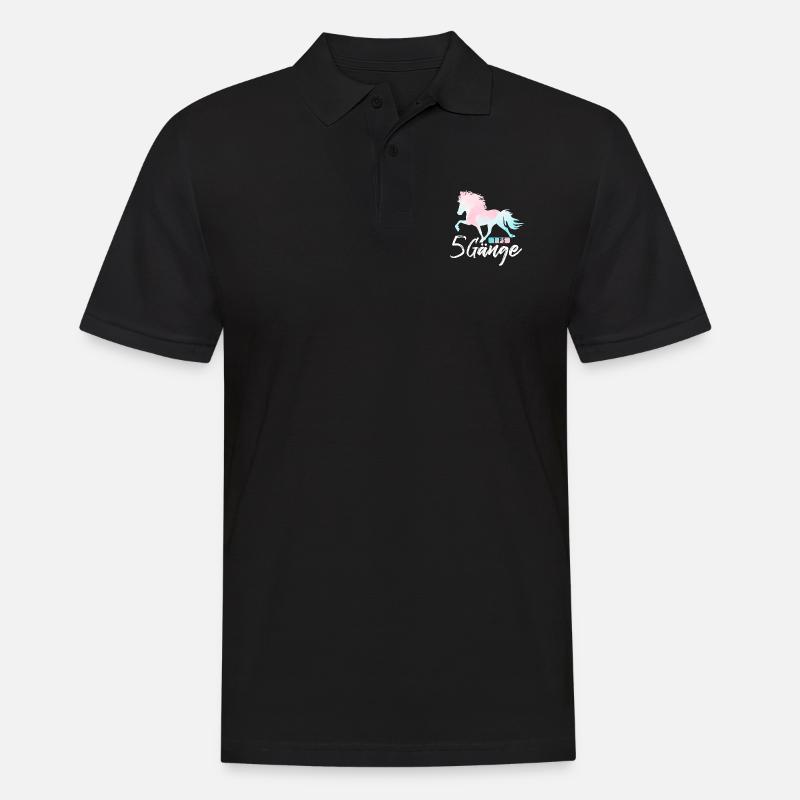Islandpferd - Männer Poloshirt - Schwarz