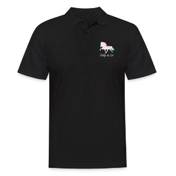 Cheval islandais - Polo Homme - noir - Devant - Kai (181cm)