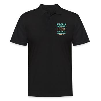 Si Dieu est avec nous, qui peut être contre nous Romains3: 81 - Polo Homme - noir - Devant - Kai (181cm)