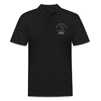 MASSAGE THERAPIST healing one touch at a time - Männer Poloshirt - Schwarz - Vorne - Kai (181cm)