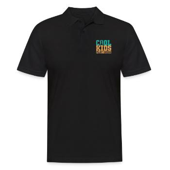 Schach Cool Kids Play Chess - Männer Poloshirt - Schwarz - Vorne - Kai (181cm)
