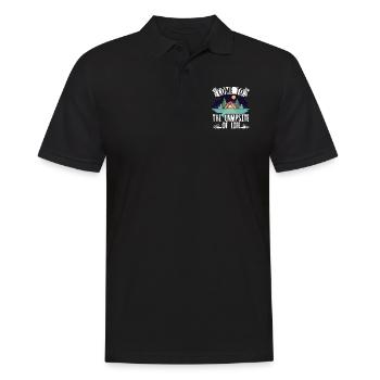 Tent Camper Outdoor Adventure Come - Männer Poloshirt - Schwarz - Vorne - Kai (181cm)