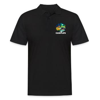 Tent Camper Outdoor Camping - Männer Poloshirt - Schwarz - Vorne - Kai (181cm)