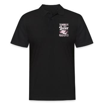 Just A Girl Who Loves Axolotls - Männer Poloshirt - Schwarz - Vorne - Kai (181cm)