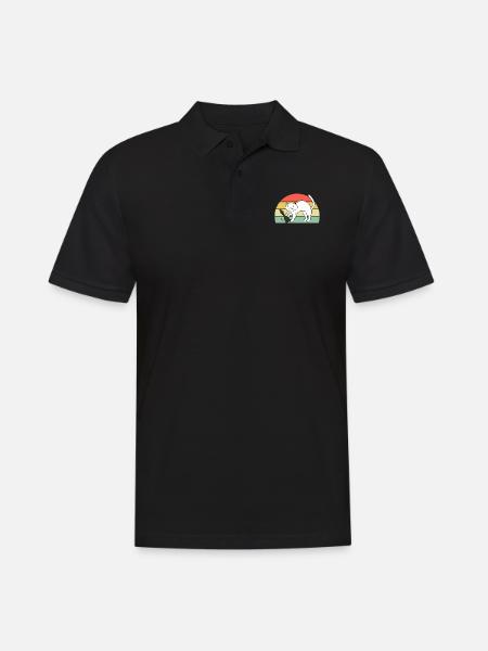 Cat Chess Game Pieces Club Team - Männer Poloshirt - Schwarz