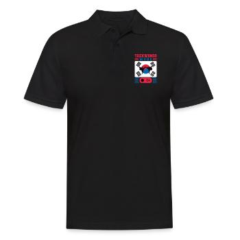 TKD Korean Martial Arts Tae Kwon - Männer Poloshirt - Schwarz - Vorne - Kai (181cm)
