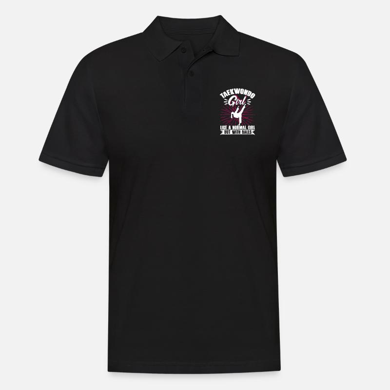 TKD Korean Martial Arts Tae Kwon - Männer Poloshirt - Schwarz