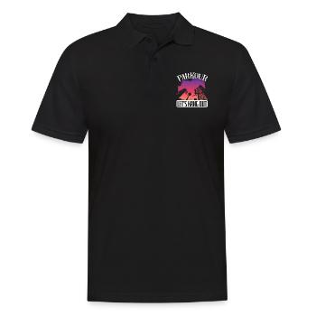 Parkour Freerunning Traceur - Männer Poloshirt - Schwarz - Vorne - Kai (181cm)