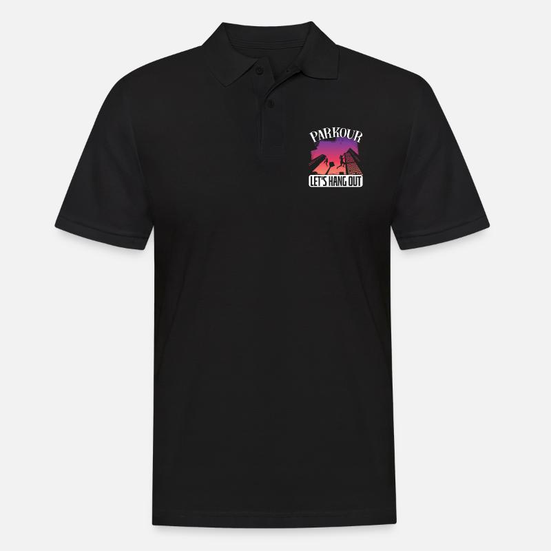Parkour Freerunning Traceur - Männer Poloshirt - Schwarz
