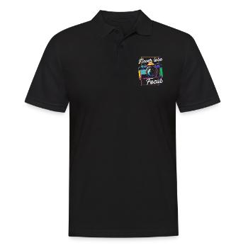 Photography Camera Lens Retro - Männer Poloshirt - Schwarz - Vorne - Kai (181cm)
