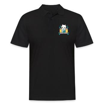 Photography Camera Lens - Männer Poloshirt - Schwarz - Vorne - Kai (181cm)