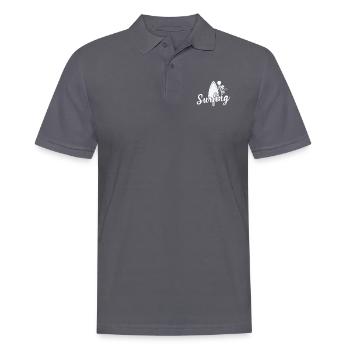Surfing Surfing Surfboard Water Sports - Men's Polo Shirt - charcoal grey - Front - Nico (186cm)
