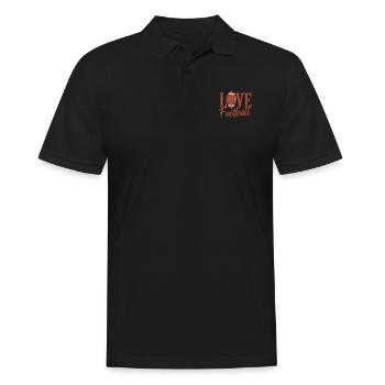 Love Football Volkssport in Amerika USA - Männer Poloshirt - Schwarz - Vorne - Kai (181cm)