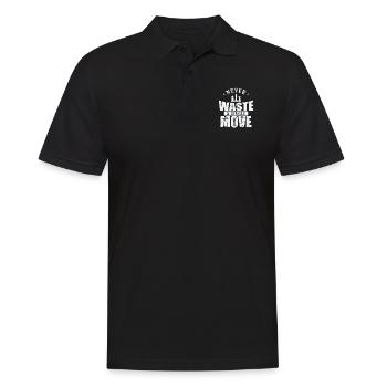 Never Waste a Single Move Chess Brain Teaser - Men's Polo Shirt - black - Front - Kai (181cm)