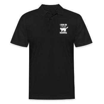 I Run on Caffeine and Ragdoll Domestic Cat - Men's Polo Shirt - black - Front - Kai (181cm)