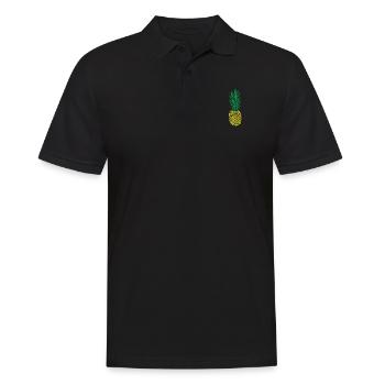 Ananas fruits tropicaux sucrés - Polo Homme - noir - Devant - Kai (181cm)
