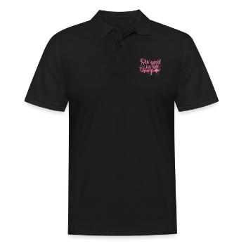 Voir le bien en toutes choses autruche ratite - Polo Homme - noir - Devant - Kai (181cm)