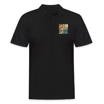 Mom Lawyer Justice Warrior Legend Jurist - Men's Polo Shirt - black - Front - Kai (181cm)