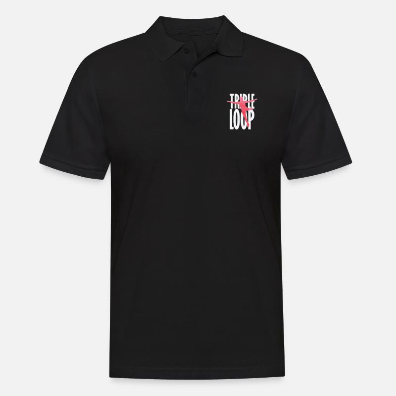 Triple Loop Eiskunstlauf - Männer Poloshirt - Schwarz
