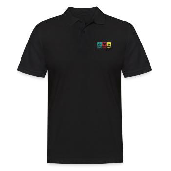 Paix Amour Tatou Mammifère USA - Polo Homme - noir - Devant - Kai (181cm)