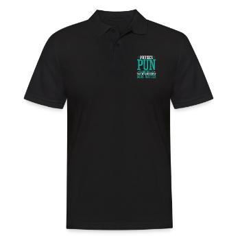 Les jeux de mots sur la physique sont une matière relativement sombre - Polo Homme - noir - Devant - Kai (181cm)