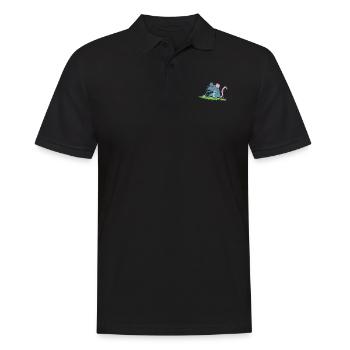 Ratte surft Haustier Nagetier - Männer Poloshirt - Schwarz - Vorne - Kai (181cm)