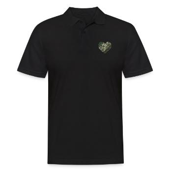 Nuage de mots avec notes de musique et clé - Polo Homme - noir - Devant - Kai (181cm)
