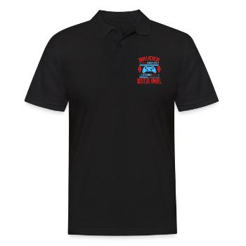 Bruder Level Complete Werdender Onkel Loading - Männer Poloshirt - Schwarz - Vorne - Kai (181cm)